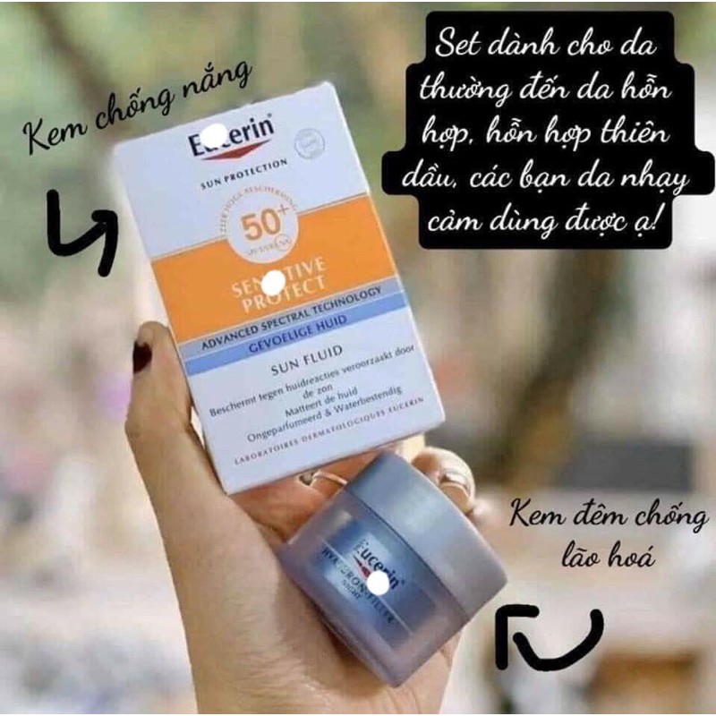 Set kem chống nắng Eucerin Sun fluid