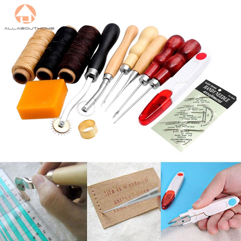 ABH❤ Bộ 13 Dụng cụ làm đồ da thủ công