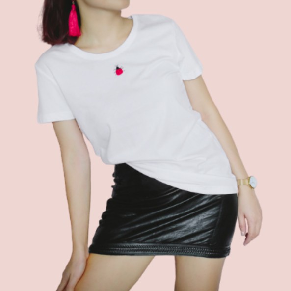 XẢ KHO [Họa tiết tinh nghịch] Áo thun thêu tay, 100% Cotton Sang Xịn MỊn - thoáng khí thấm hút mồ hôi