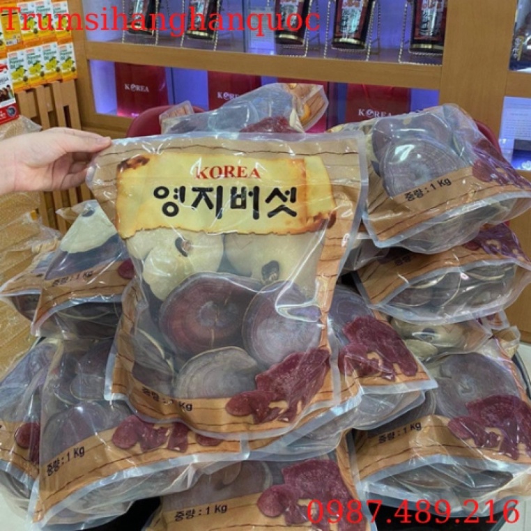 [HÀNG MỚI VỀ] Nấm Linh Chi Đỏ Thượng Hạng 6 Năm Tuổi Hàn Quốc Túi 1kg [ Hàng Mới Về ]