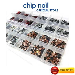 Đá chân bằng nail mix size, đá khối vuông, chữ nhật