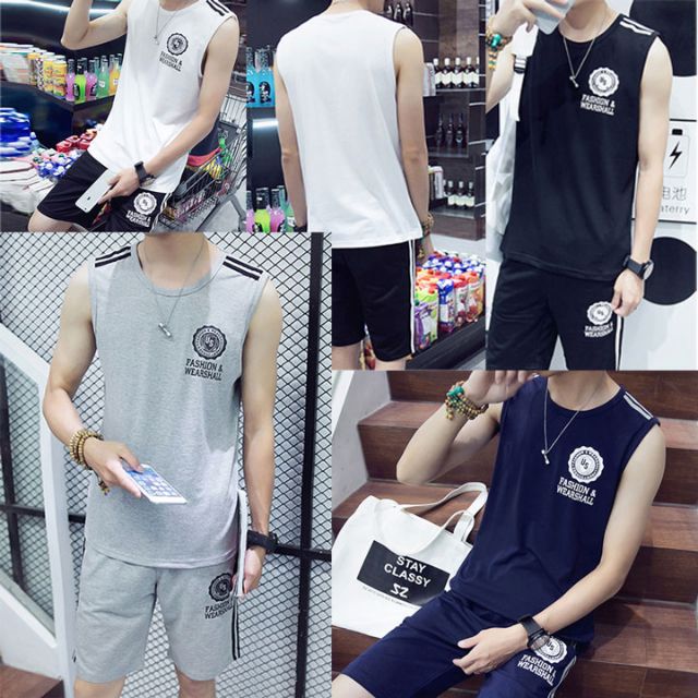 ĐỒ BỘ THỂ THAO MẶC NHÀ DÀNH CHO NAM ÁO THUN BA LỖ - TD TEENSHOP