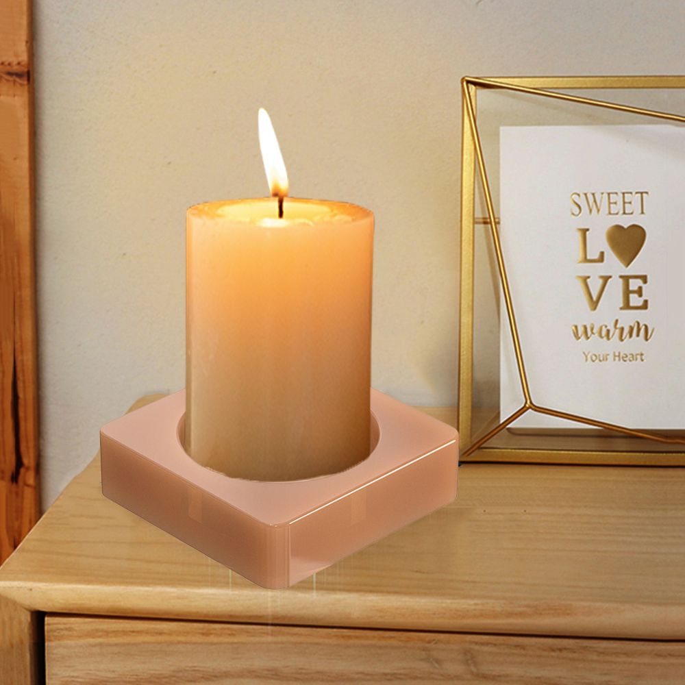 Khuôn Silicone Làm Giá Đỡ Đèn Cầy Hình Lục Giác/Vuông/Vuông Độc Đáo DIY