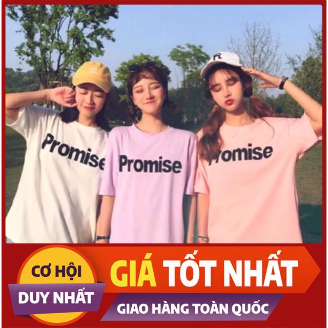 [ Rẻ Vô Địch ] Áo phông thụng promise( ảnh thật+video) thời trang elise