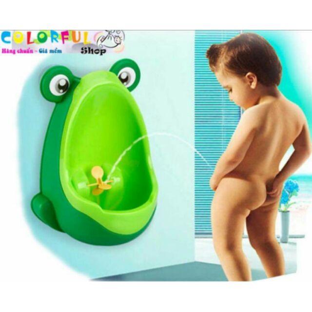 Bô tiểu gắn tường (ếch con) dành cho bé trai