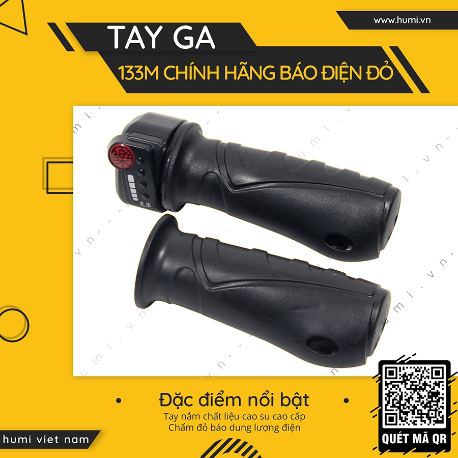 Tay Ga Xe Điện 133 Chính Hãng báo điện đỏ
