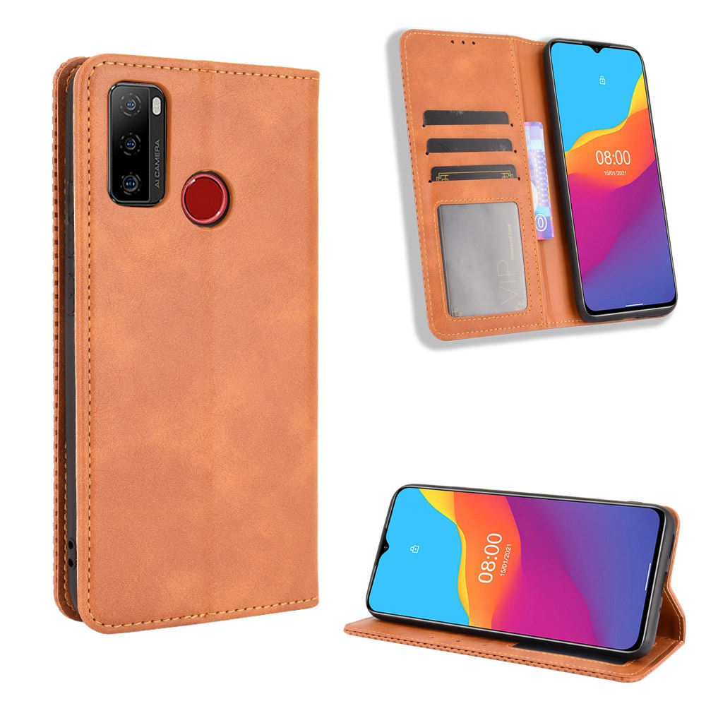 Casing Ulefone Note 10 Flip Cover Magnetic Business Wallet Case PU Leather Cases Card Holder Stand