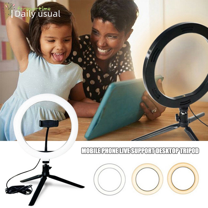 ✨COD✨ 10 Inch LED Ring Light Lamp Selfie Camera Phone Studio Tripod Stand Video Dimmable Adjustable Angle New