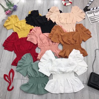 áo peplum nút bọc 55->90kg bigsize