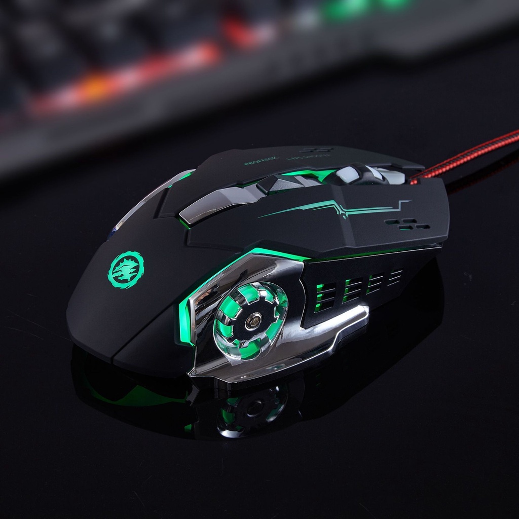 Chuột Gaming Không Dây Pin Sạc - Đèn LED