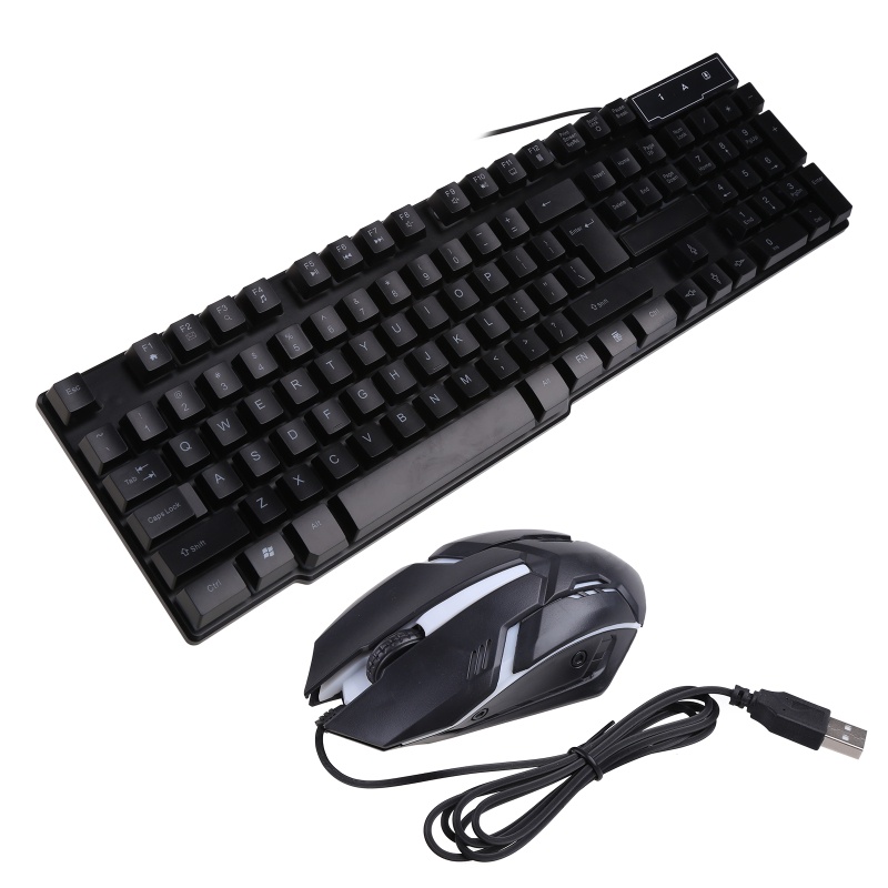 Bộ Bàn Phím Cơ Và Chuột USB btsg TF2Gaming TF200 Màu Cầu Vồng Tiện Dụng Cho Laptop