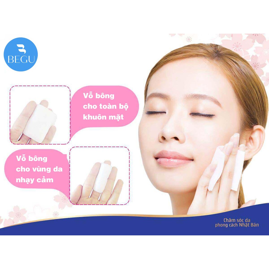 Bông Tẩy Trang Silcot Nhật Bản Hộp 82 Miếng - Begu