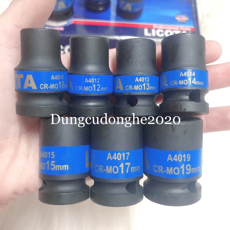 Đầu Khẩu, Đầu Típ NGẮN 1/2 Lục giác  CAO CẤP LICOTA
