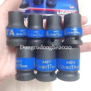 Bộ Đầu Típ, Đầu Khẩu 1/2 ĐEN LICOTA 10,12,13,14,15,17,19 (7Cái/Bộ)