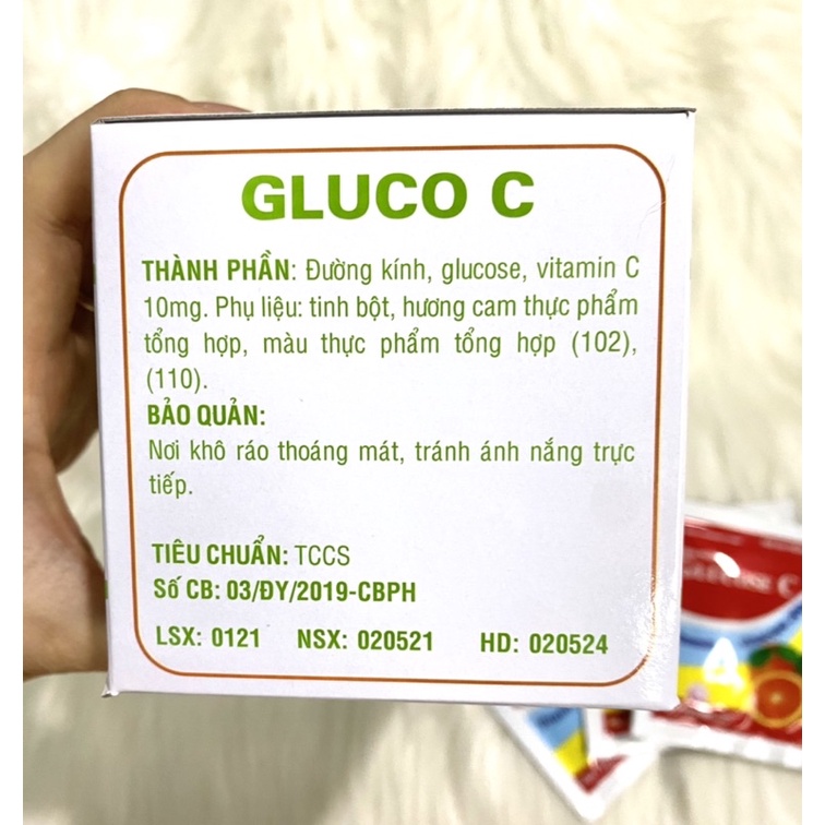Kẹo ngậm Vitamin C gói 20 viên - Glucose C, tăng cường sức đề kháng cho cơ thể