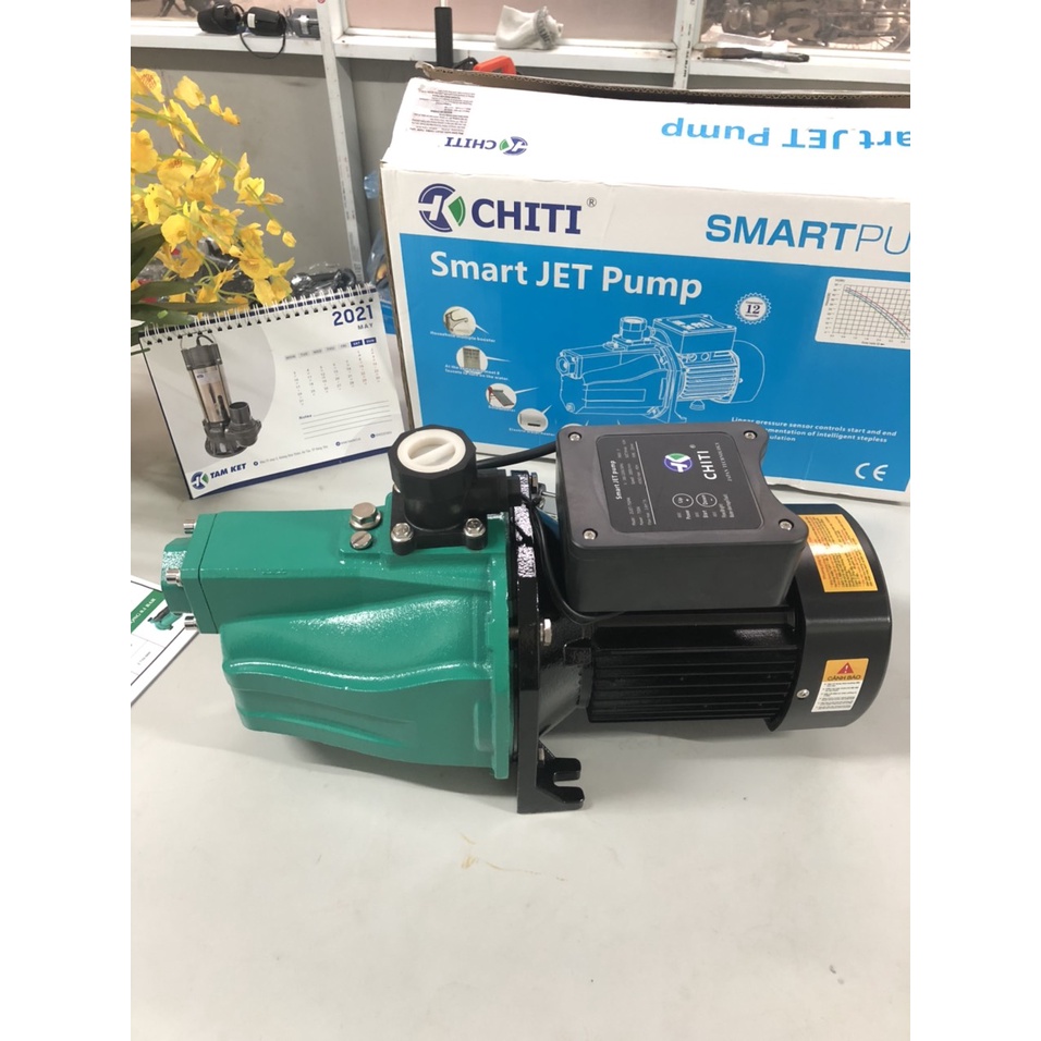 Máy bơm Jet, Bơm đầu Lợn 1100w , Bơm ly tâm đẩy cao tầng, bơm tự động tăng áp thông minh CHITI 25JET-1100M