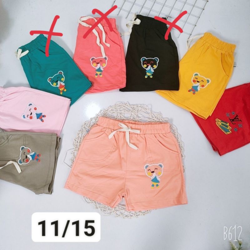 {18-30kg} Quần đùi cotton bé gái size đại (loại đẹp) M300