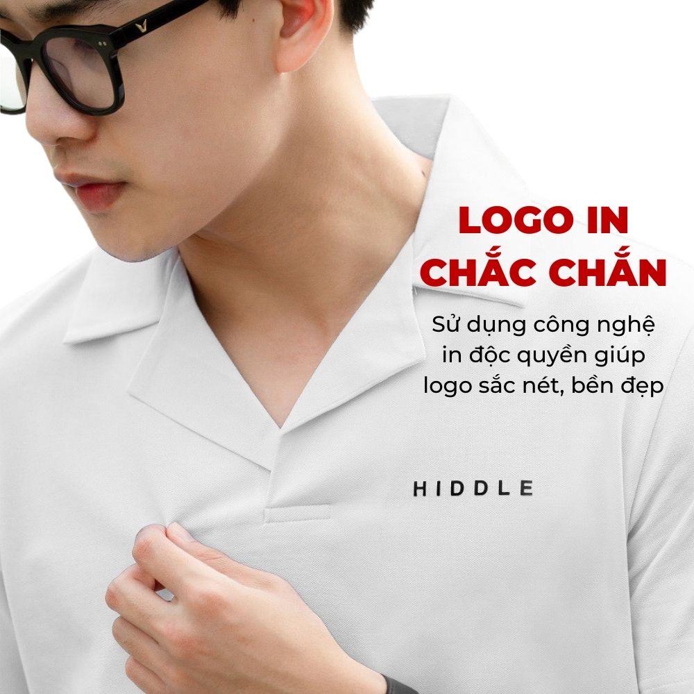 Áo polo nam cổ vest chất cotton cao cấp co giãn 4 chiều, chống nhăn, trẻ trung HIDDLE | H02-T05