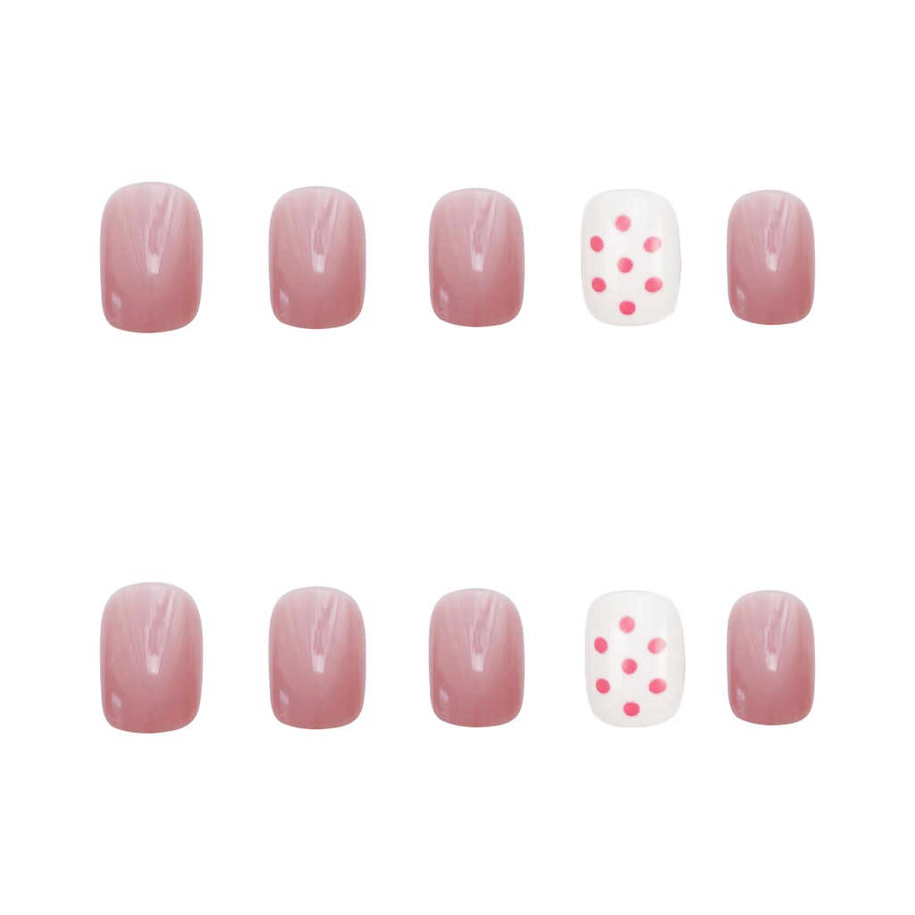 Móng tay giả màu hồng kute thời trang Jojo PD117 móng giả nailbox thiết kế rẻ đẹp sang chảnh kèm keo gắn tự làm tại nhà