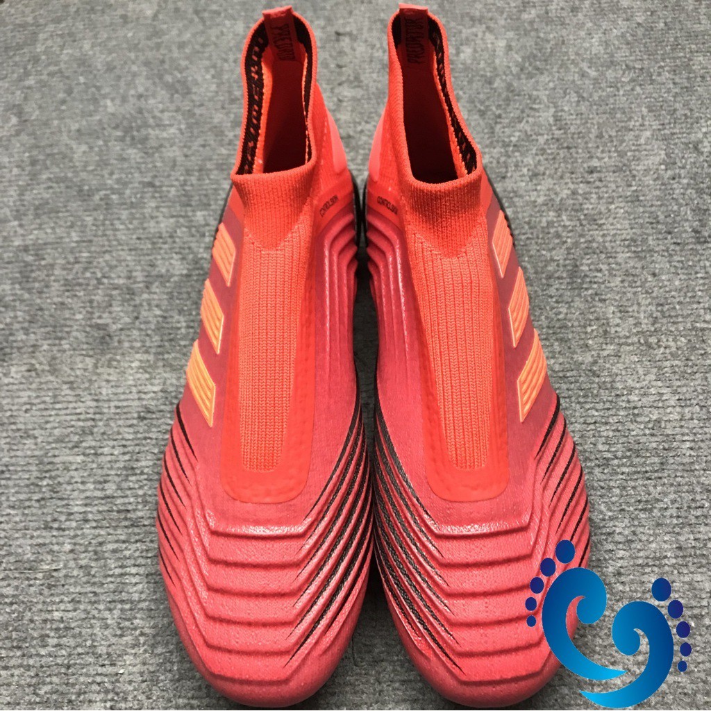 Giày đá bóng Predator 19 plus đỏ pha tự nhiên (combo giày +túi)