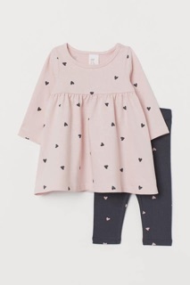 Set bộ áo váy cho bé gái HM