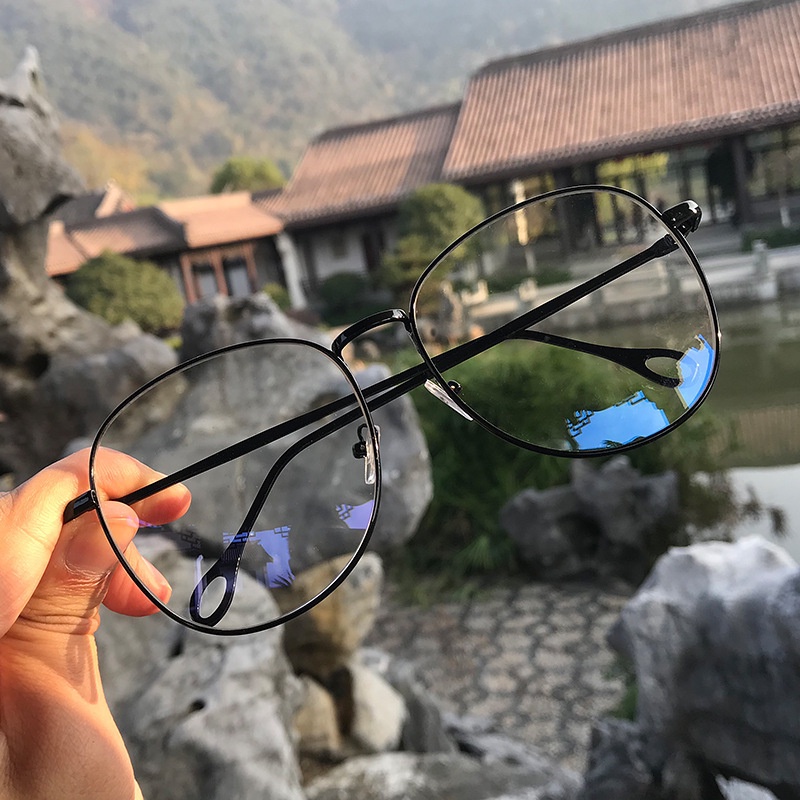 Mắt kính gọng tròn chống bức xạ phong cách Hàn Quốc thời trang trẻ trung cho nữ