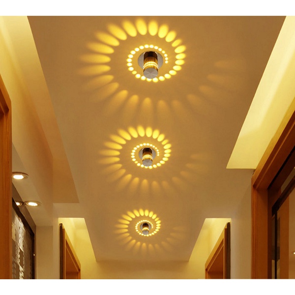 Đèn Led Trang Trí Xoắn Ốc Ốp Tường, Ốp Trần, Thiết Kế Đèn Độc Đáo, Đèn Nhà Hàng, Đèn Quán Karaoke, HL Lighting