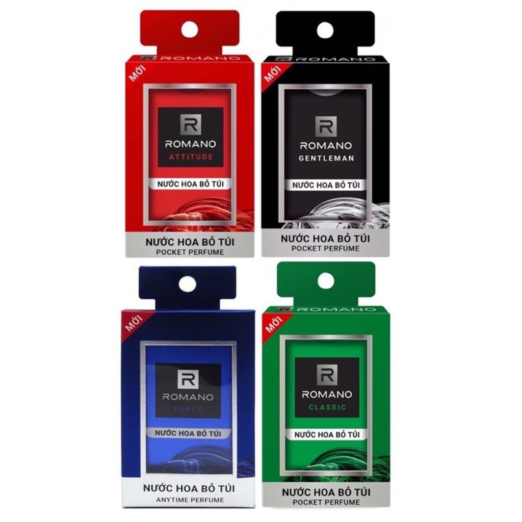 Nước hoa Cao Cấp bỏ túi Romano 18ml dạng xịt Classic, Force