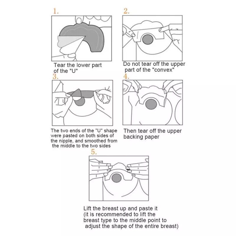 10 miếng dán nâng ngực - miếng dán chống xệ trong suốt dùng 1 lần