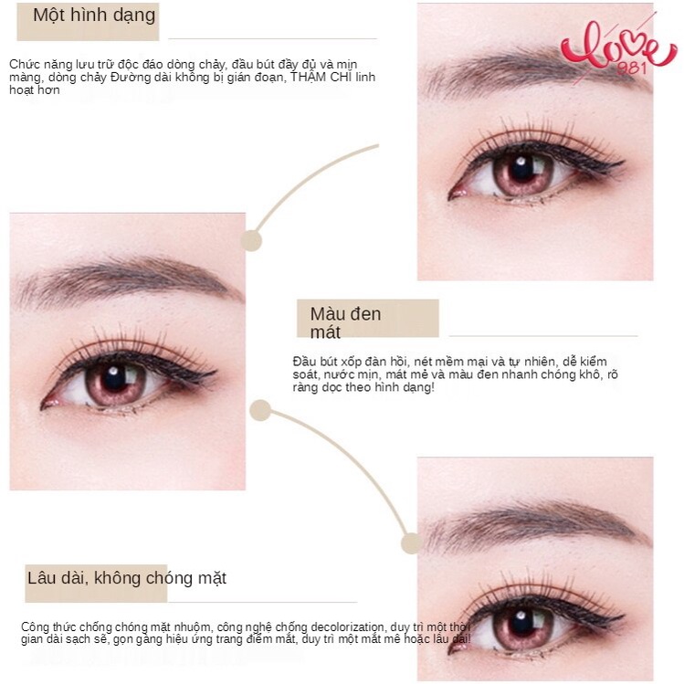 Bút Kẻ Mắt Dạng Lỏng Kháng Nước Chống Thấm Mồ Hôi Lâu Trôi Không Nhòe Tiện Dụng