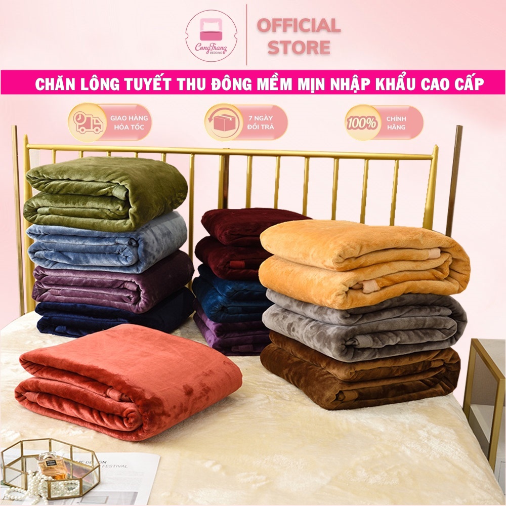 Chăn lông thỏ, chăn lông tuyết muji sử dụng 4 mùa cao cấp siêu ấm ( Size 2m x 2m3 )