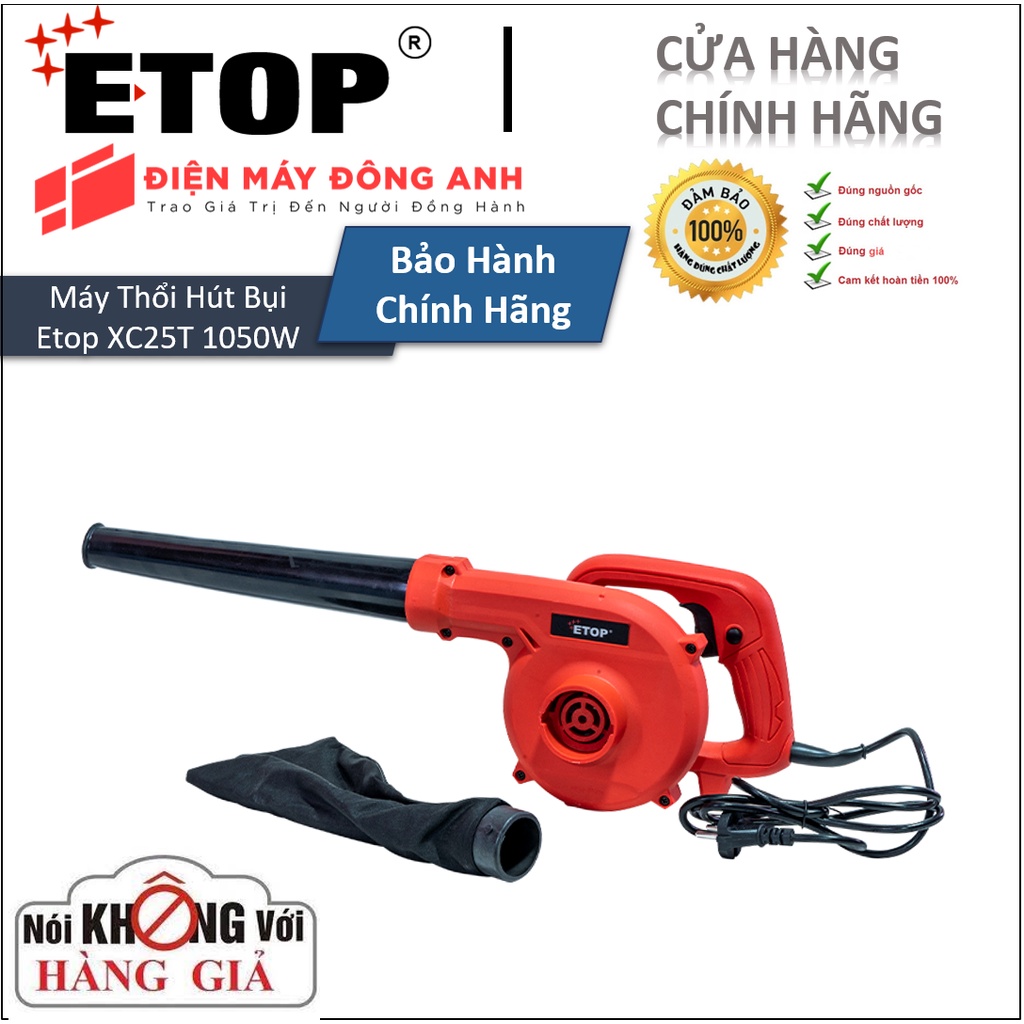 Máy thổi &amp; hút bụi ETOP  ZC-35T | Công Suất 1050W Cực Mạnh - Máy Hút Bụi Đa Năng- Lõi Đồng 100%.