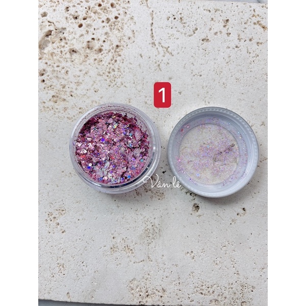 phụ kiện nhũ xà cừ siêu sáng trang trí nail