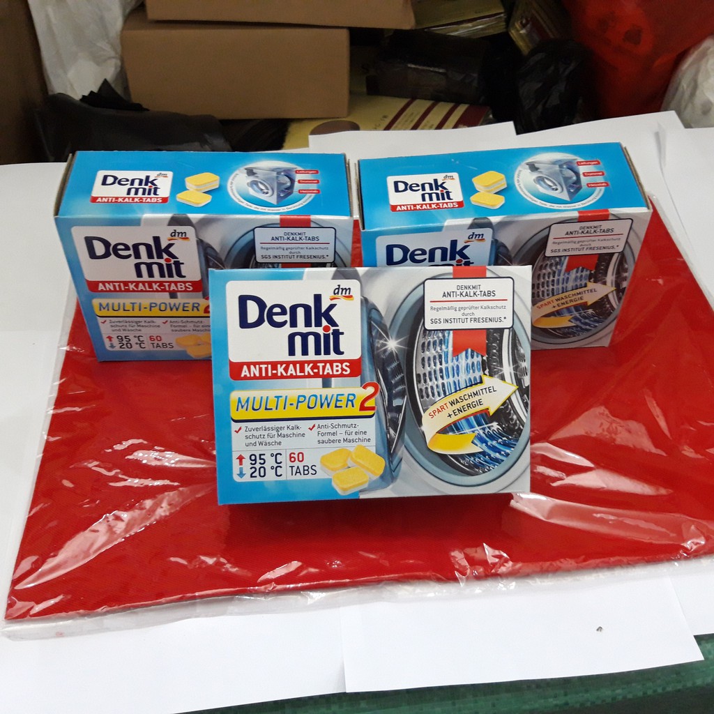 Viên tẩy lồng máy giặt, vệ sinh máy giặt Denkmit của Đức khử khuẩn