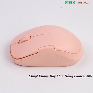 Chuột Không Dây Màu Hồng Fuhlen A06 - Hàng Chính Hãng bảo hành 12 tháng