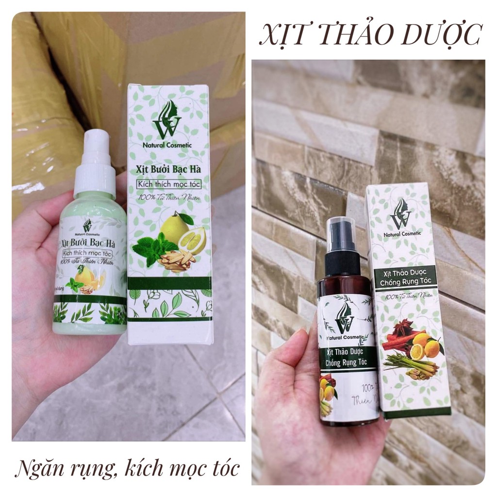 Xịt bưởi bạc hà/ Xịt quế sả chanh kích thích mọc tóc, ngăn rụng, kiềm dầu, chống bết tóc