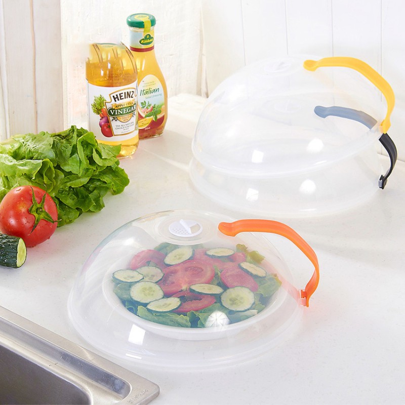 Multifunctional plastic fresh-keeping cover kitchen microwave oven dust-proof, splash-proof and oil-proof vegetable