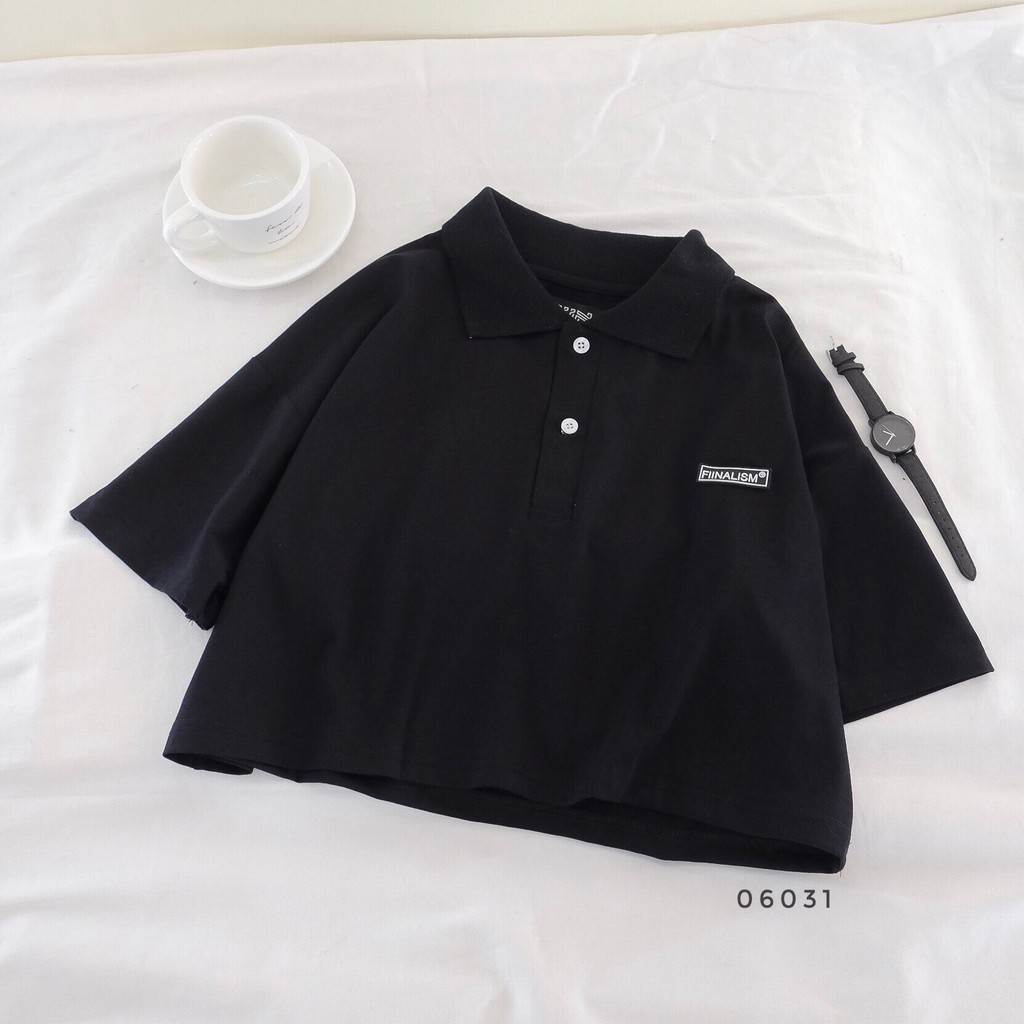 Áo thun croptop polo tay lỡ form rộng nhiều màu Fiinalism ulzzang - Made by Fiin (có ảnh cận chất) | BigBuy360 - bigbuy360.vn