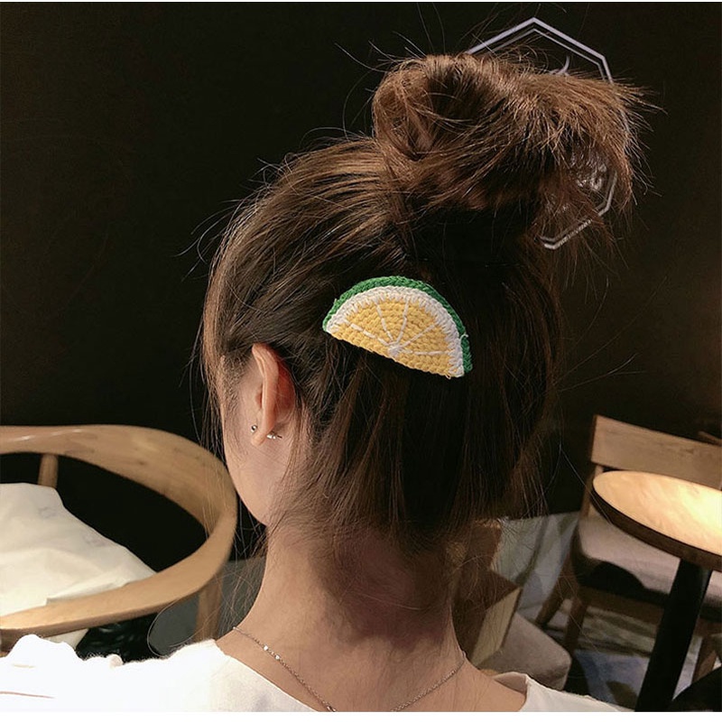 Kẹp tóc BB hình trái cây dễ thương phong cách Hàn Quốc dành cho nữ