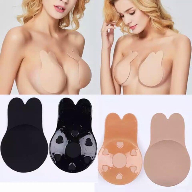 [BAO RẺ] [1 đôi] Miếng dán nâng ngực hình tai thỏ loại 1 dùng nhiều lần
