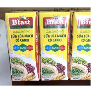 Vỉ 4 Hộp Sữa Lúa Mạch Có Canxi B’Fast 180ml