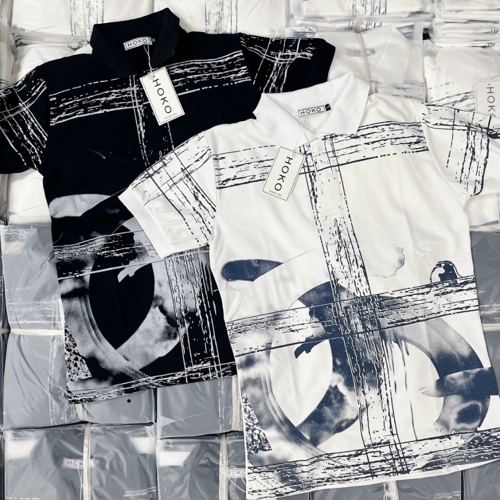 Áo Thun Nam Cổ Đứng Loang Màu Vải Cotton Mềm Mịn Thoáng Mát 2 Màu Dễ Mặc Siêu Hót NEW UNISEX