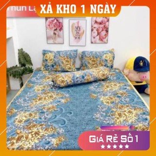 Bộ ga gối thun lạnh ( 1ga, 2 áo gối nằm, 1 áo gối ôm) (shopmh59)
