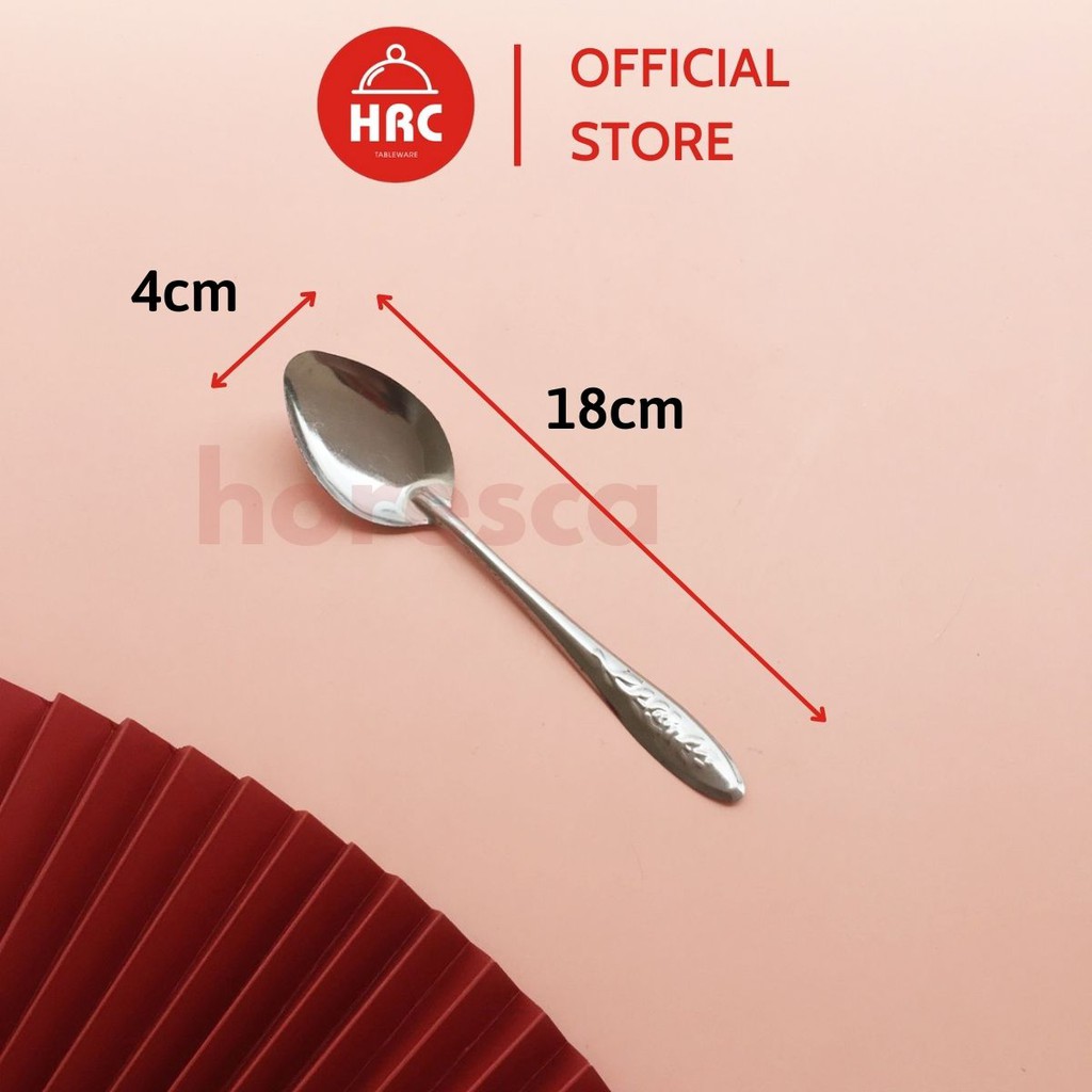 Thìa inox, muỗng ăn phở cháo, siêu rẻ cán hoa hồng