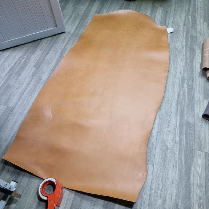 Phôi thắt lưng Vachetta gốc veg màu tan dày 2 - 2.2mm