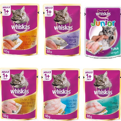Pate Whiskas gói dành cho mèo trưởng thành và mèo con 80gr/túi - Mixo Pet Town
