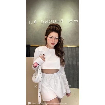 Set Phông Croptop Dài Tay L1