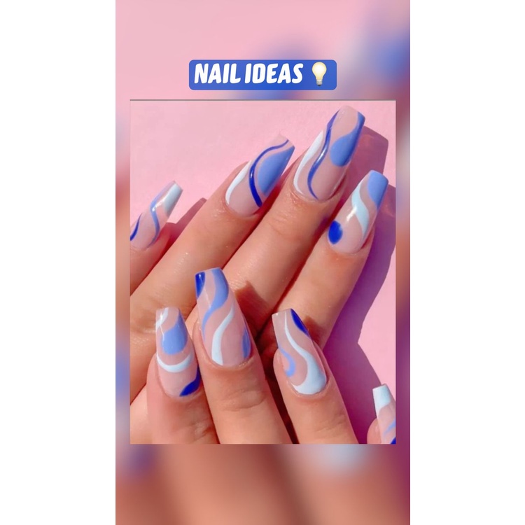 Sticker Nails 3D Swirls Xoáy Màu | Hình Dán Móng