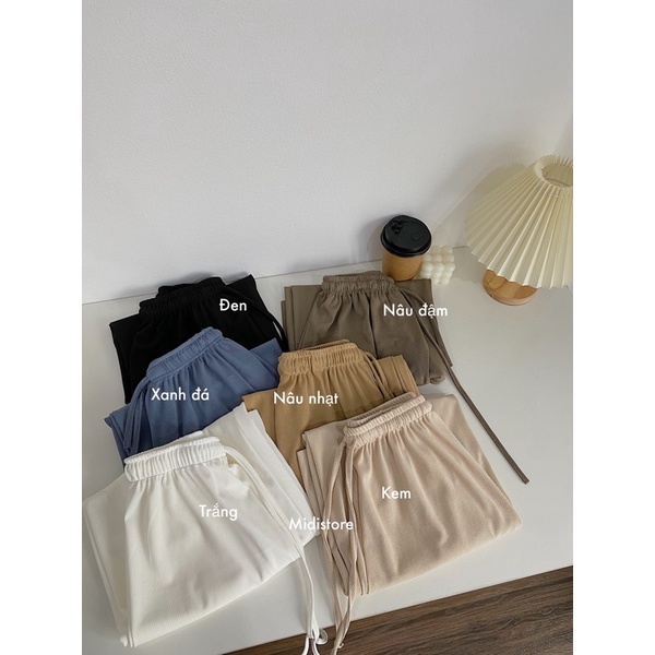 Quần Cullotes Gân Dây Rút Midistore