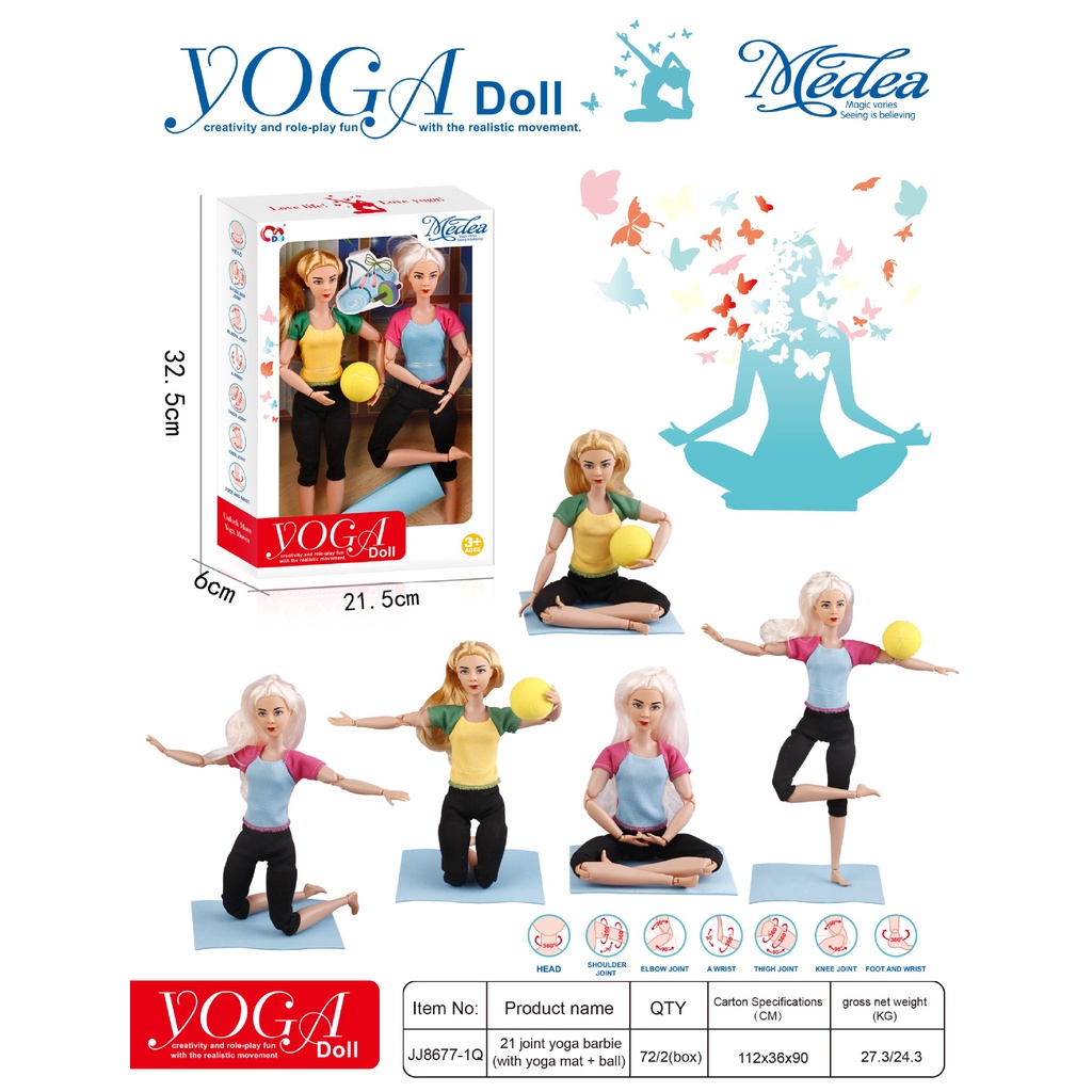 Búp Bê Tập yoga 30cm Kiểu Công Chúa Dễ Thương Cho Bé